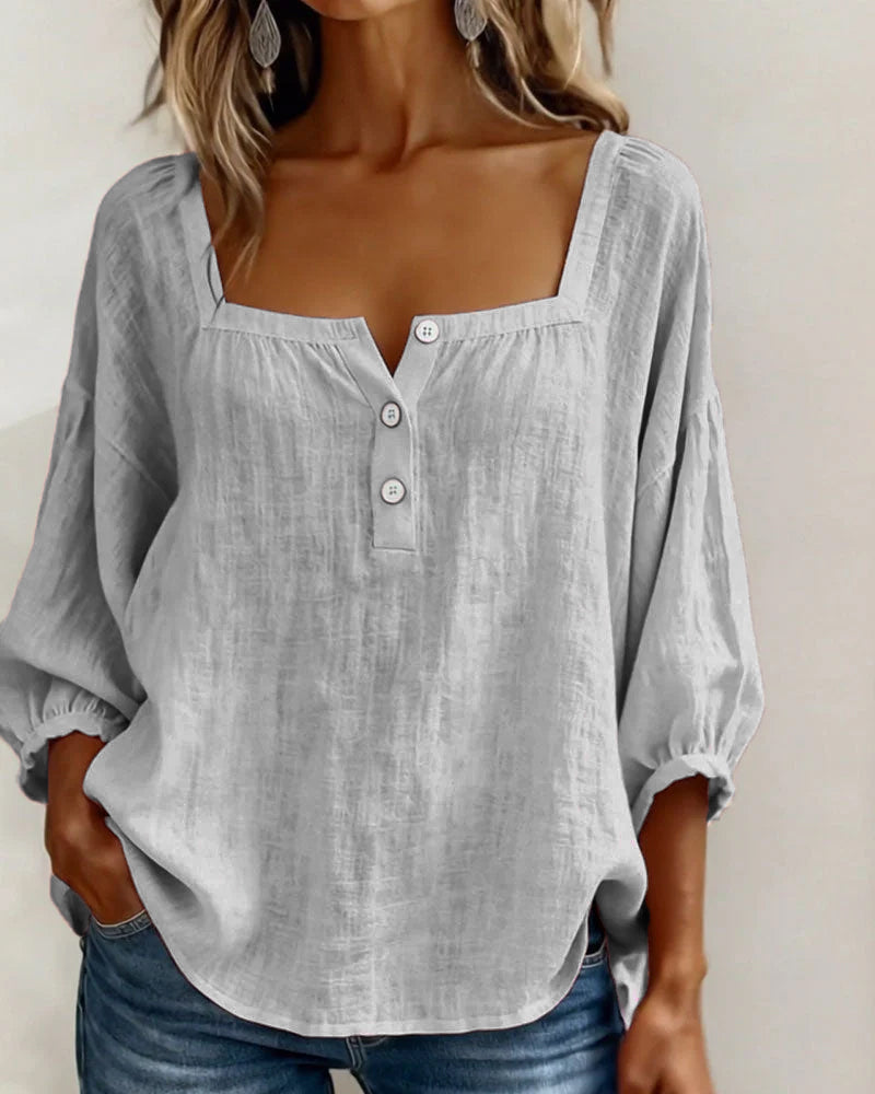 Éloïse | Women's Square Neck Balloon Sleeve Blouse
