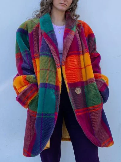 Bianca | Oversized Winter Plaid Coat