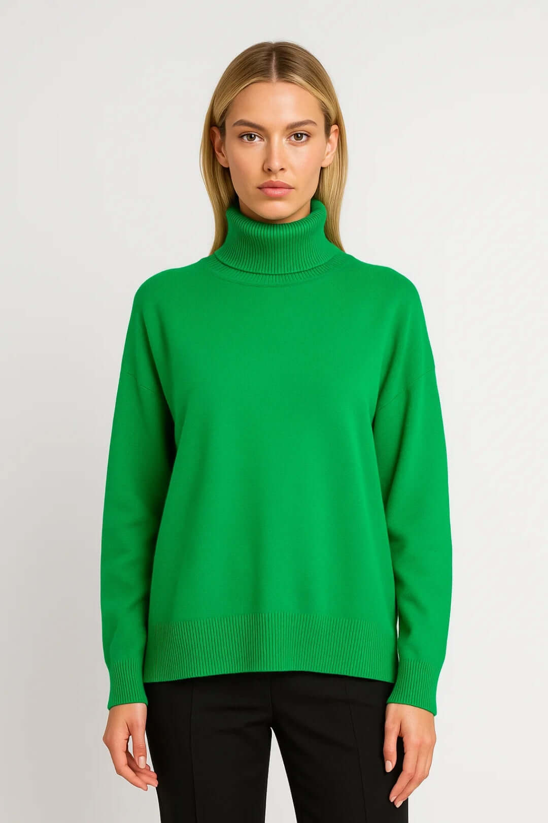 Matilda | Women's Loose Fit Turtleneck Knitted Winter Jumper
