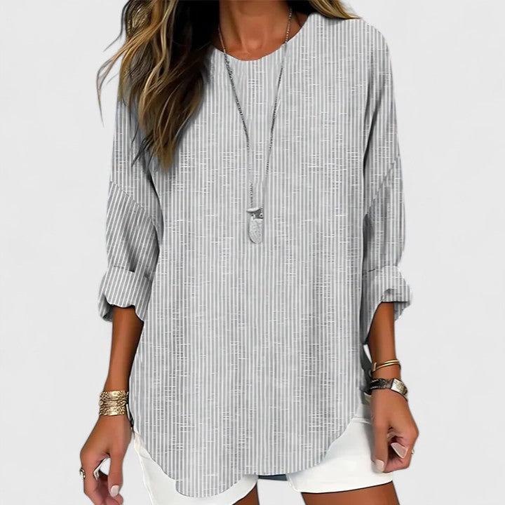 Marielle | Women's Relaxed Striped Long-Sleeve Top