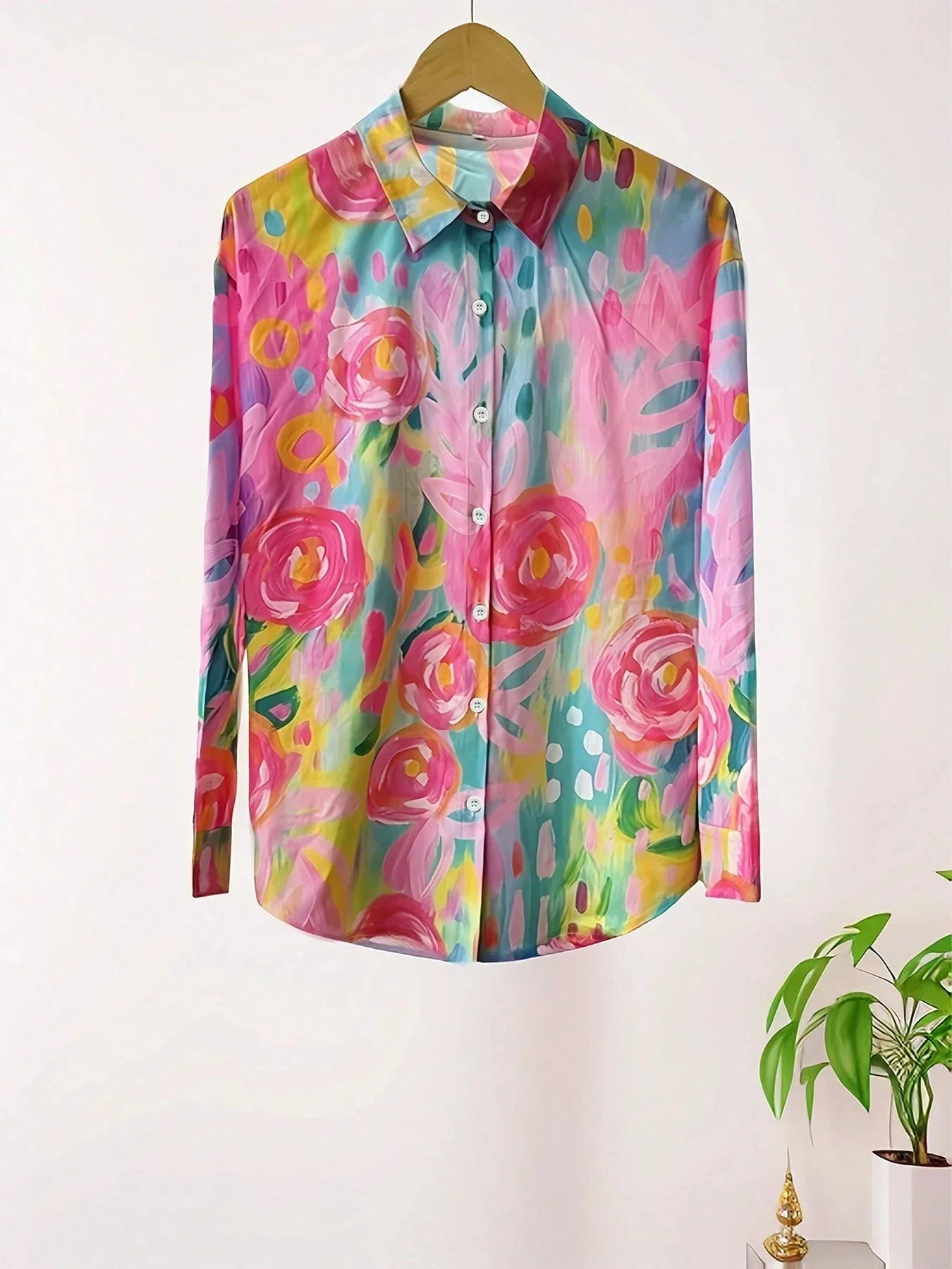 Apolline | Women's Printed Button-Up Blouse
