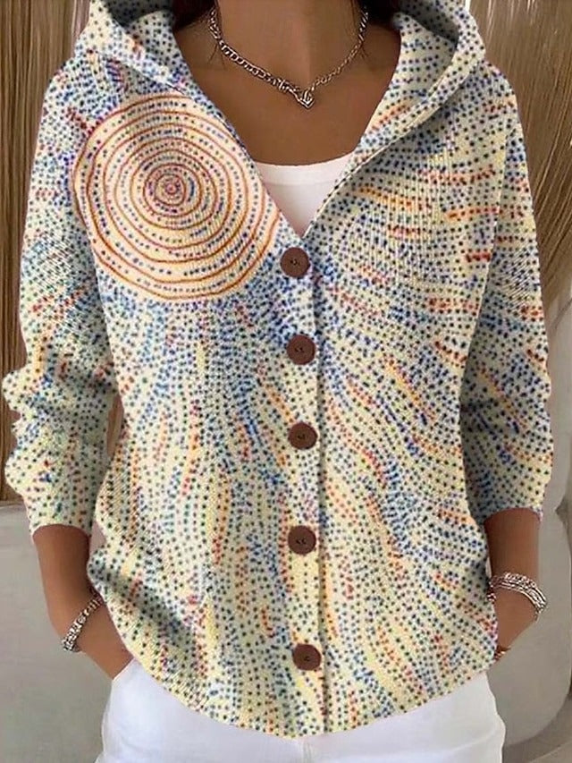 Aster | Women's Button-Front Hooded Knit Cardigan