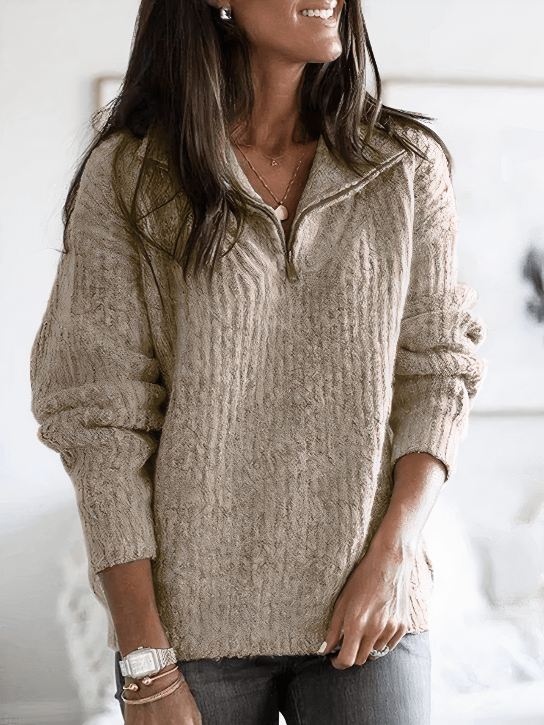 Women's Relaxed Fit Knitted Jumper