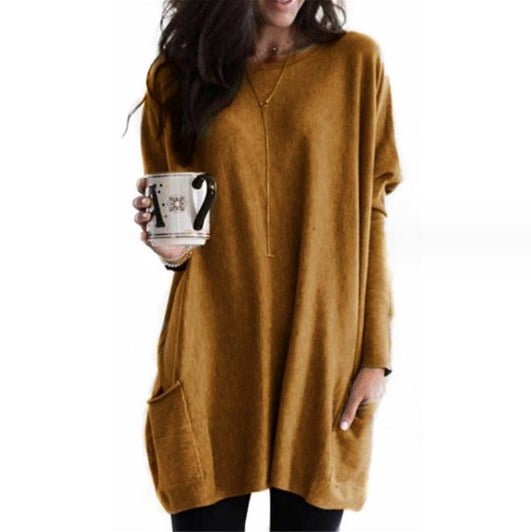 Women’s Relaxed Knit Tunic with Pockets