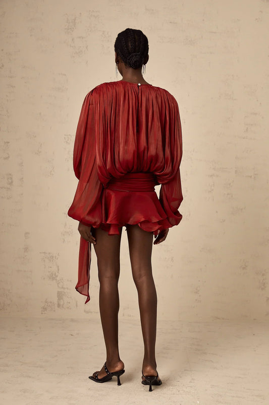 Valentina | Elegant Draped Mini Dress