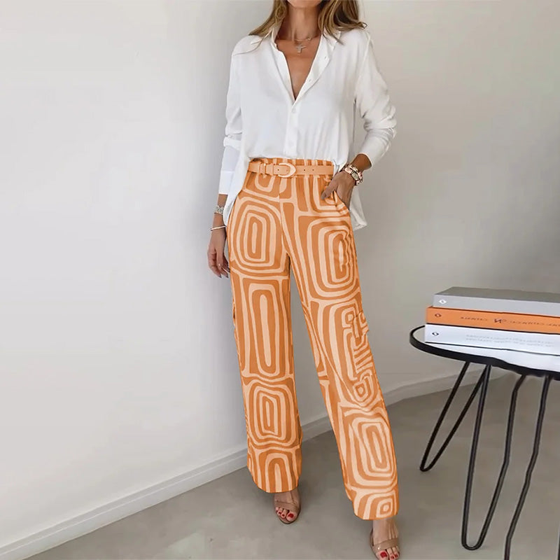Lysséa | Women's Printed Shirt & Trouser Co-Ord Set