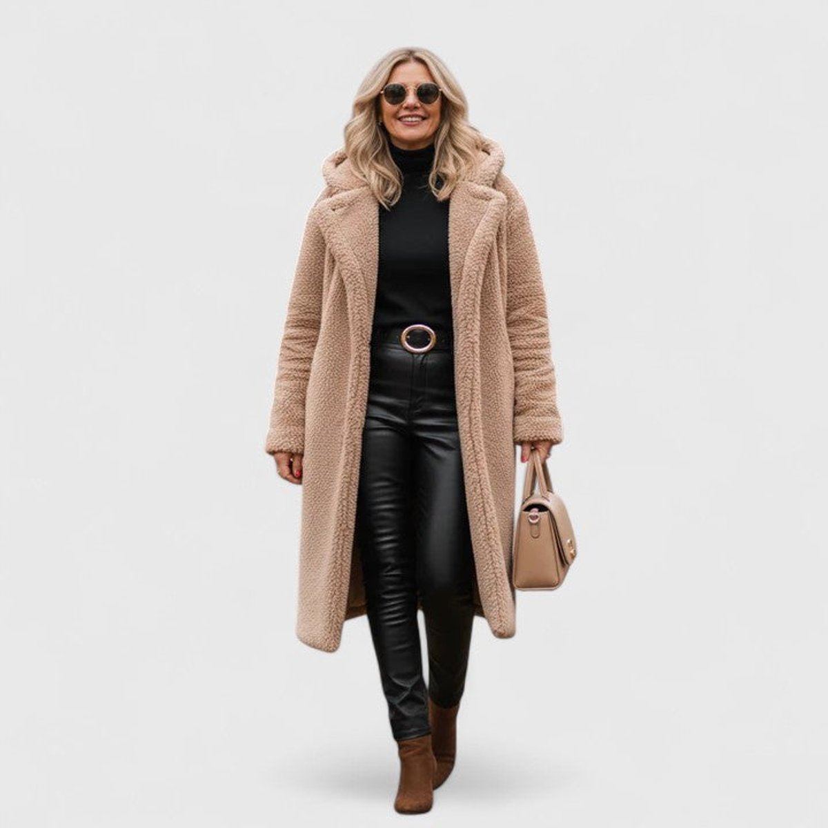 Winnifred | Women's Longline Teddy Fleece Oversized Coat