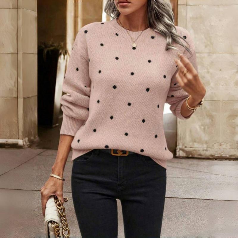 Maristelle | Women's Polka Dot Crew Neck Jumper