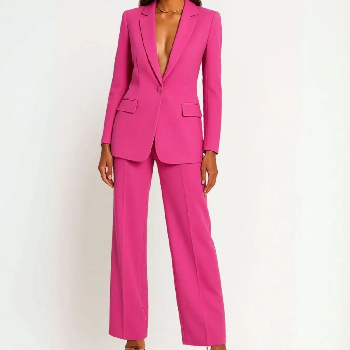 Ave | Women's Tailored Wide-Leg Blazer & Trouser Two-Piece Suit Set