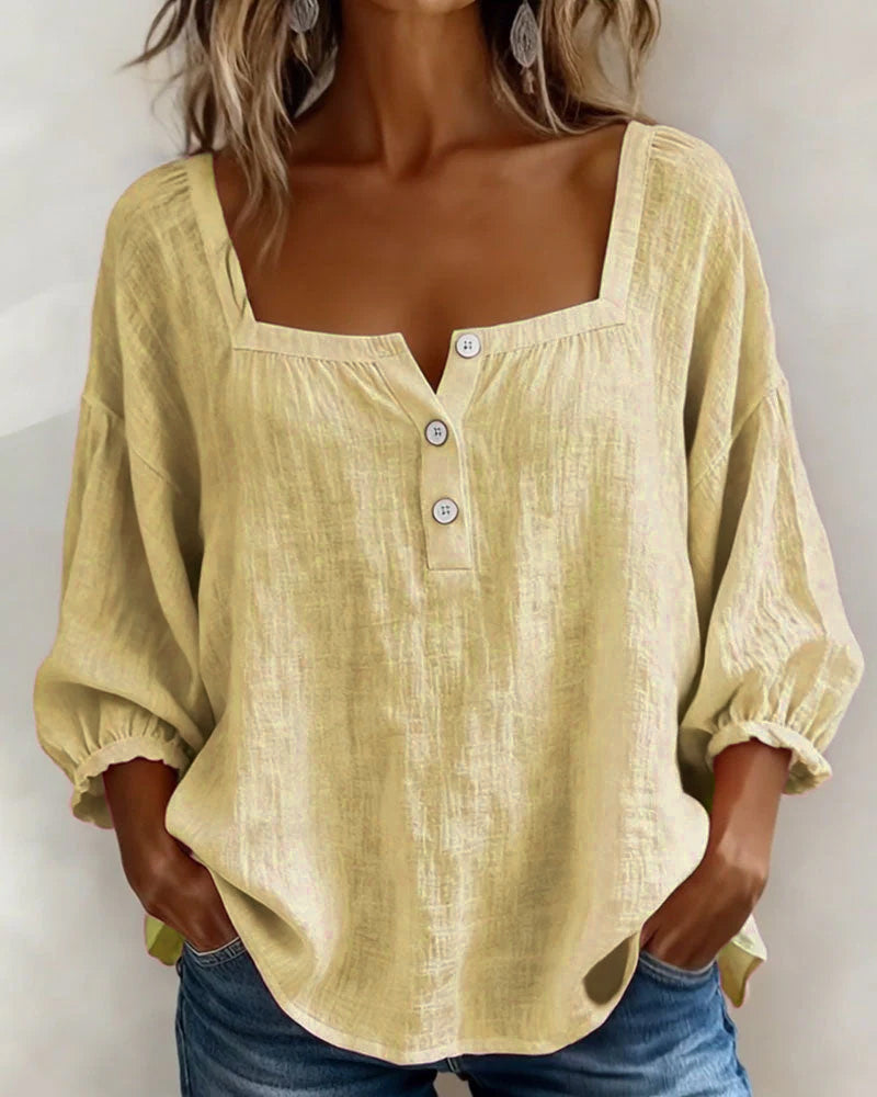 Éloïse | Women's Square Neck Balloon Sleeve Blouse