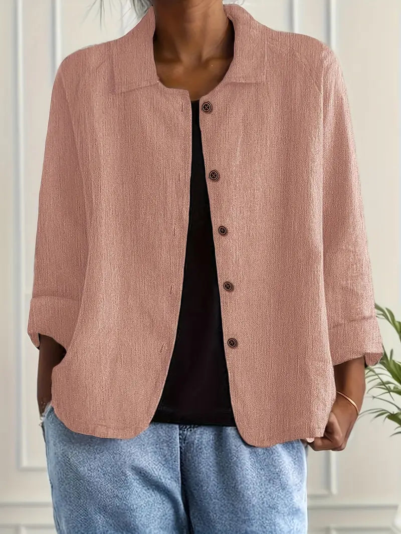 Elowenne | Women's Relaxed Button-Front Blouse