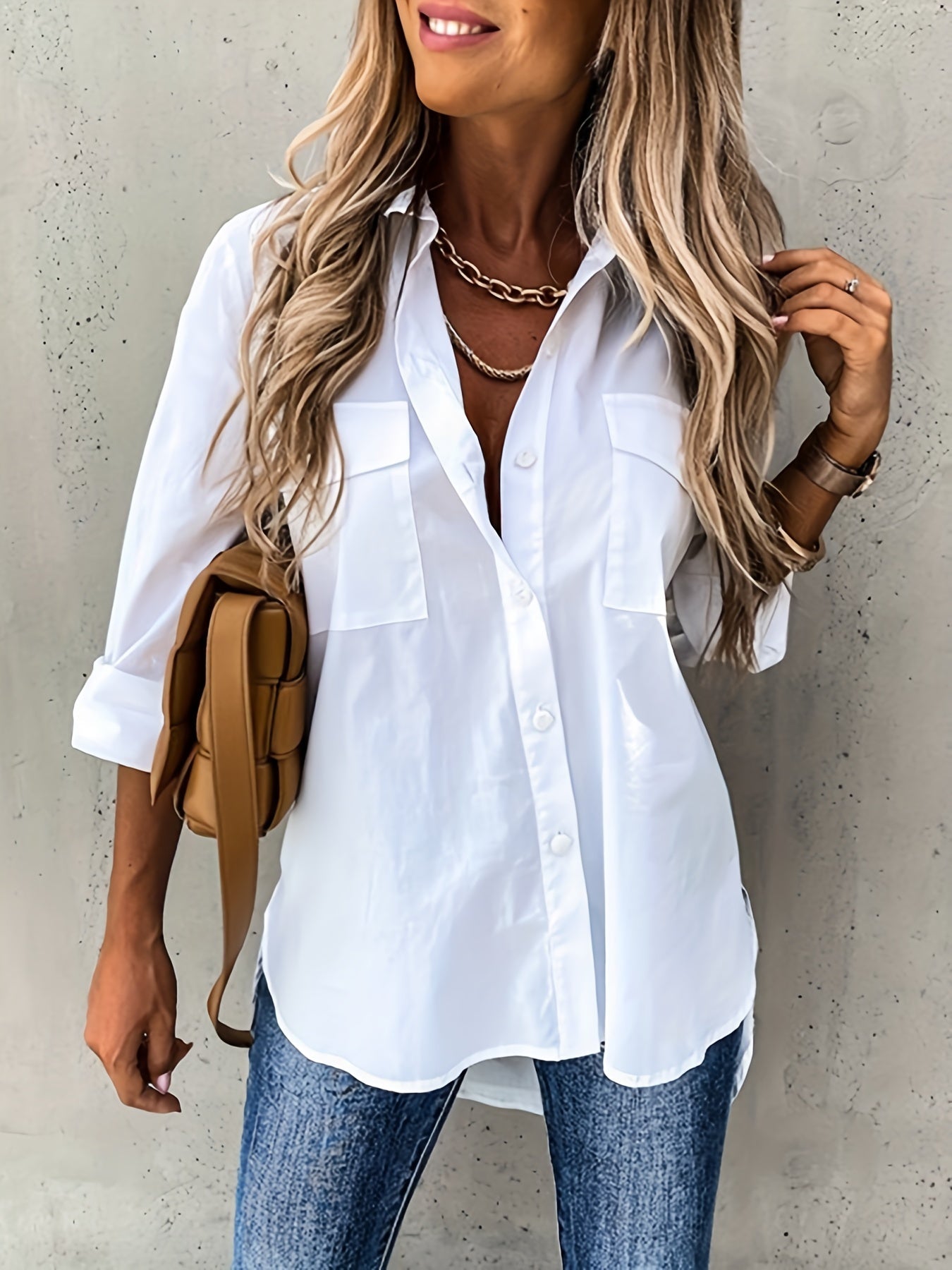 Elarisse | Women's Long Sleeve Button Front Blouse
