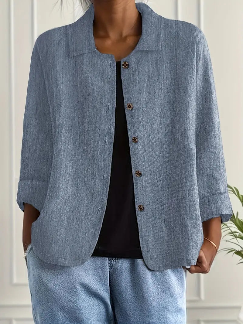 Elowenne | Women's Relaxed Button-Front Blouse