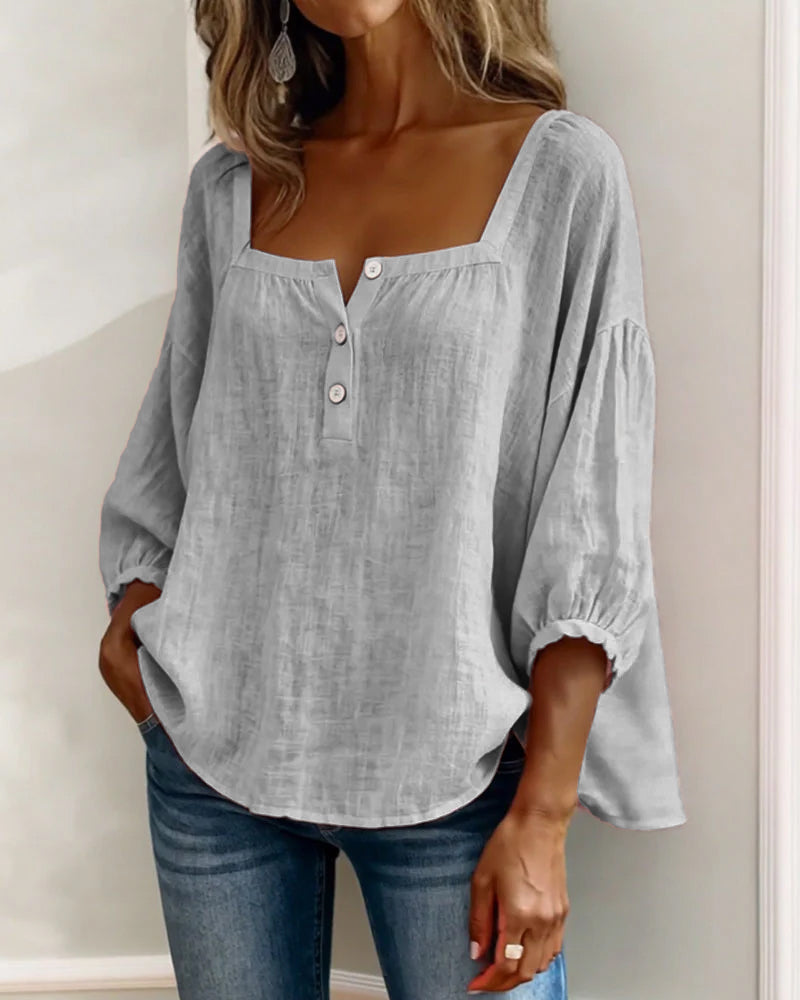 Éloïse | Women's Square Neck Balloon Sleeve Blouse