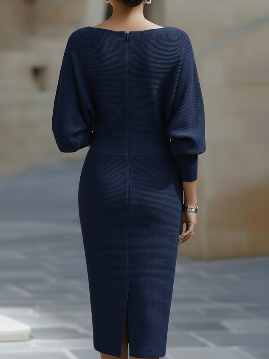 Carina | Elegant Draped Midi Dress