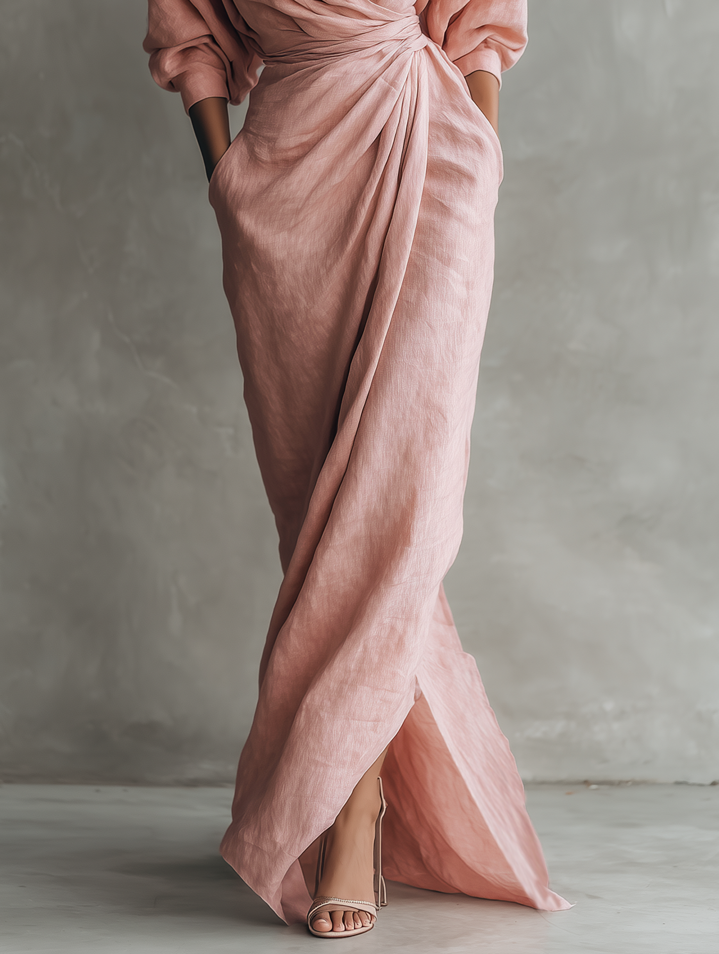 Clara | Elegant Linen Blend Maxi Dress