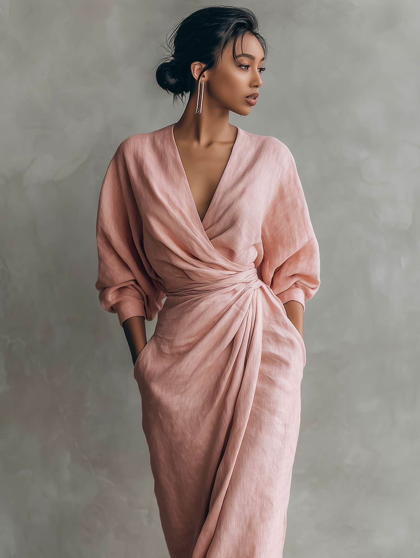 Clara | Elegant Linen Blend Maxi Dress