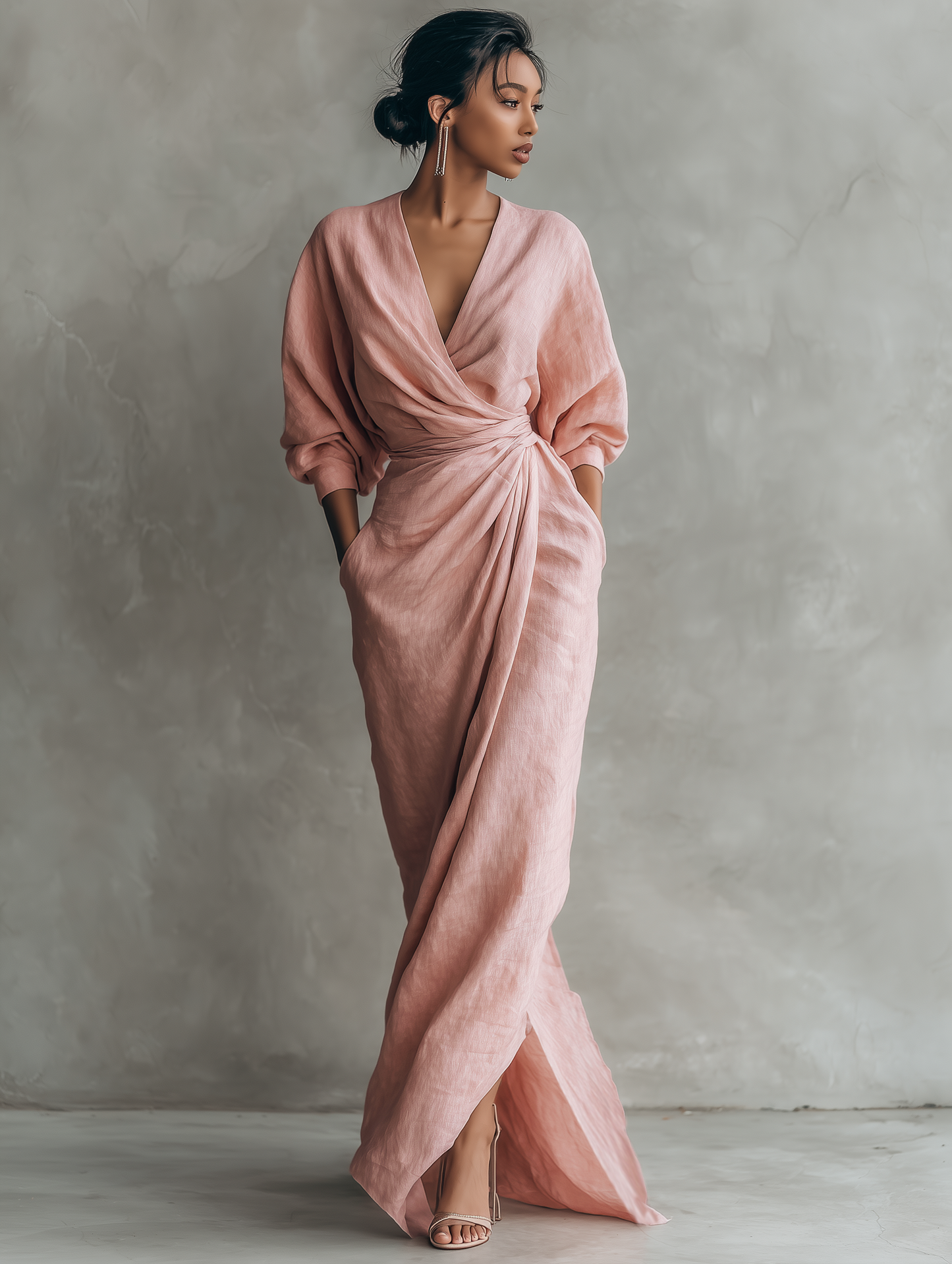 Clara | Elegant Linen Blend Maxi Dress