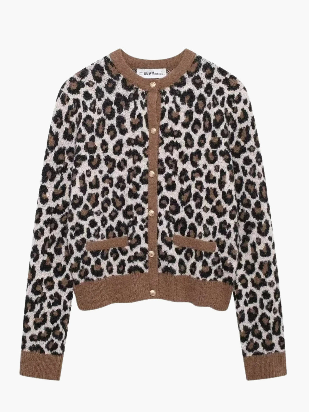 Women's Leopard Print Knit Cardigan | Button Front