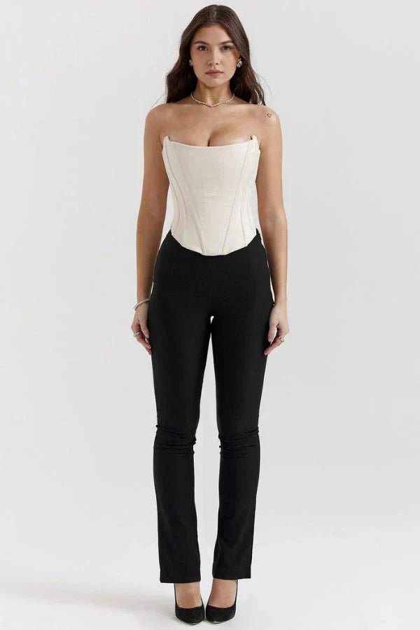 Scarlett | Satin Strapless Corset Top