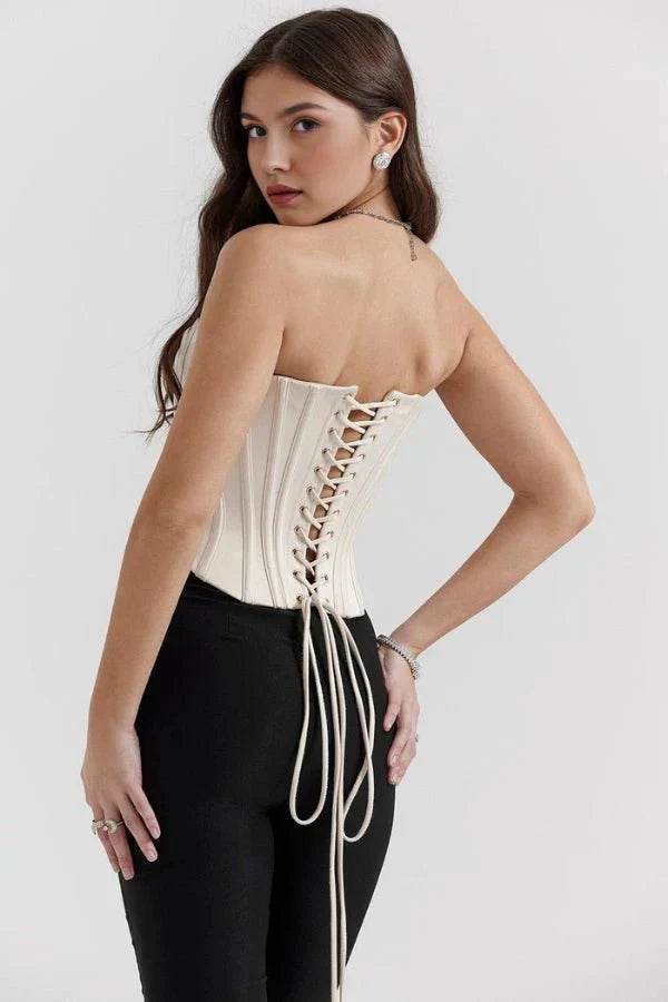 Scarlett | Satin Strapless Corset Top