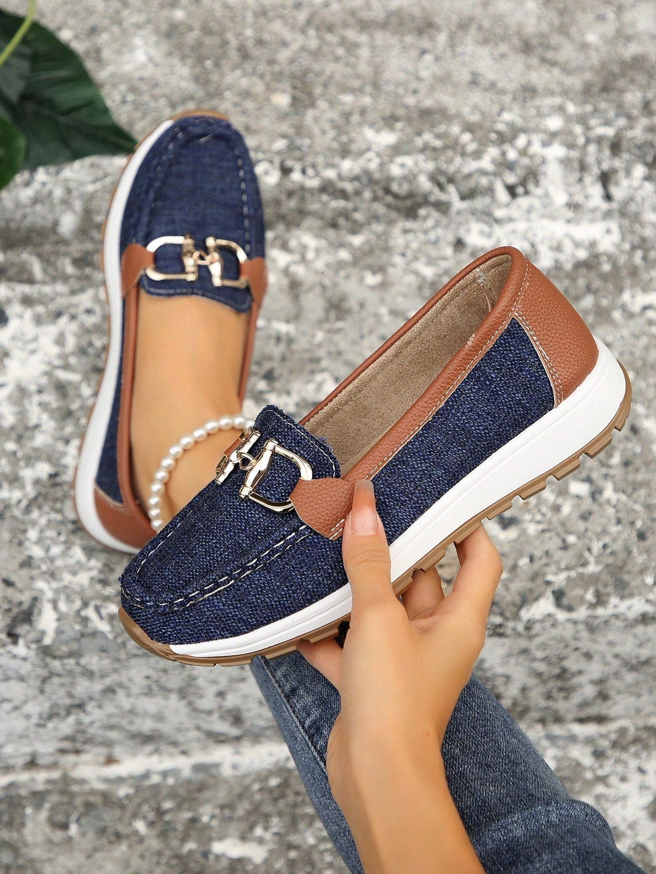 Marcella | Slip-On Loafers with Metal Detail