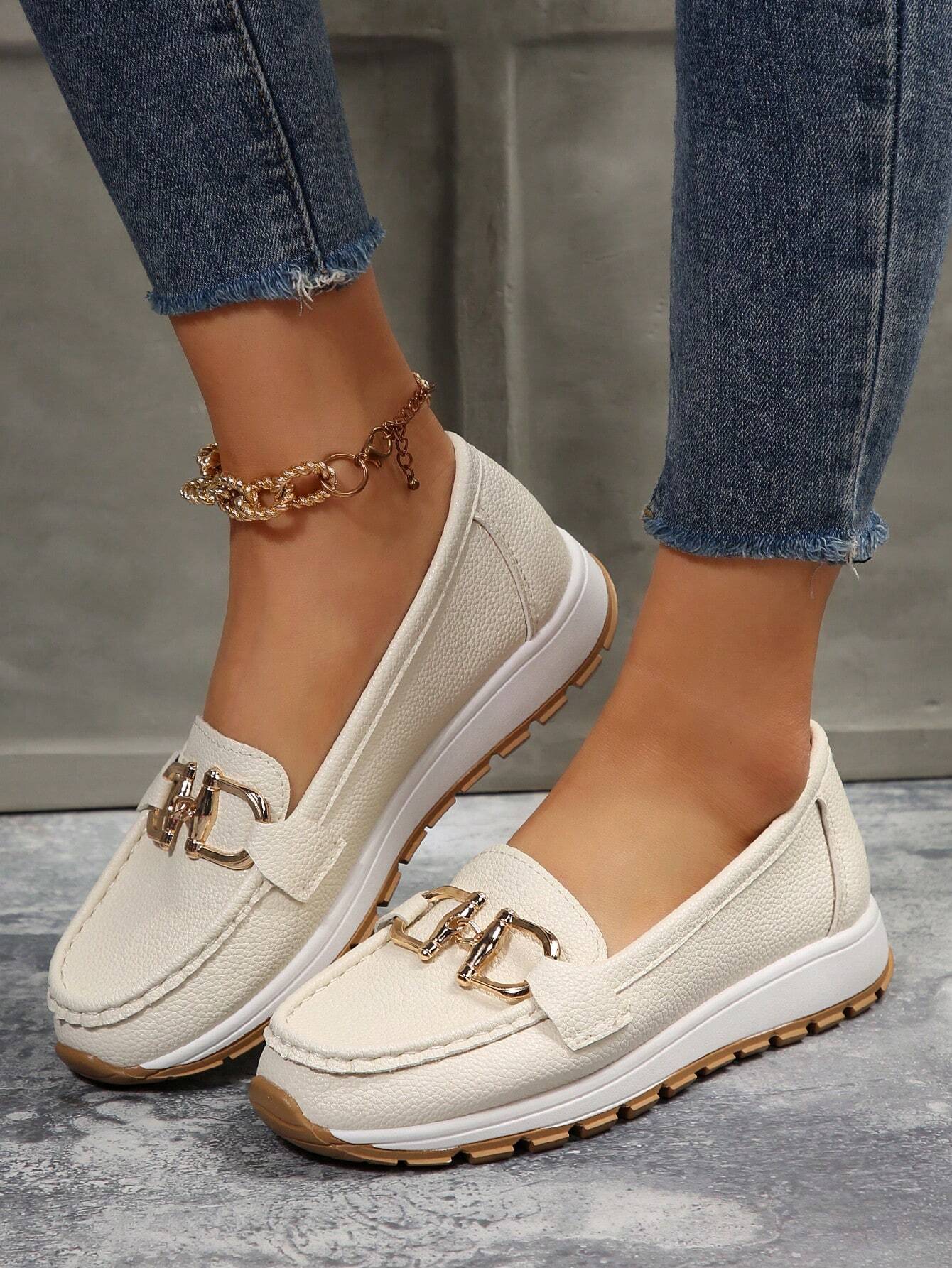 Marcella | Slip-On Loafers with Metal Detail