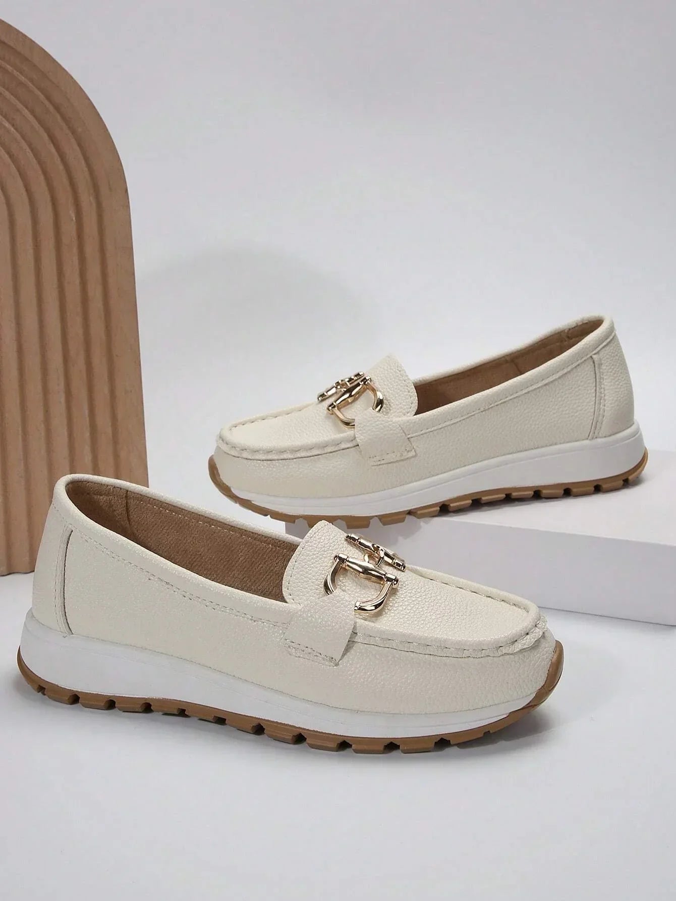Marcella | Slip-On Loafers with Metal Detail