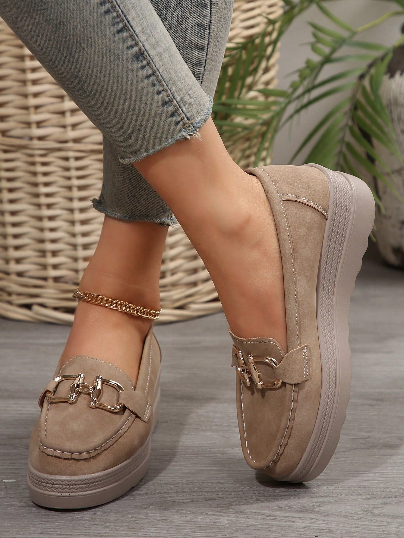 Marcella | Slip-On Loafers with Metal Detail