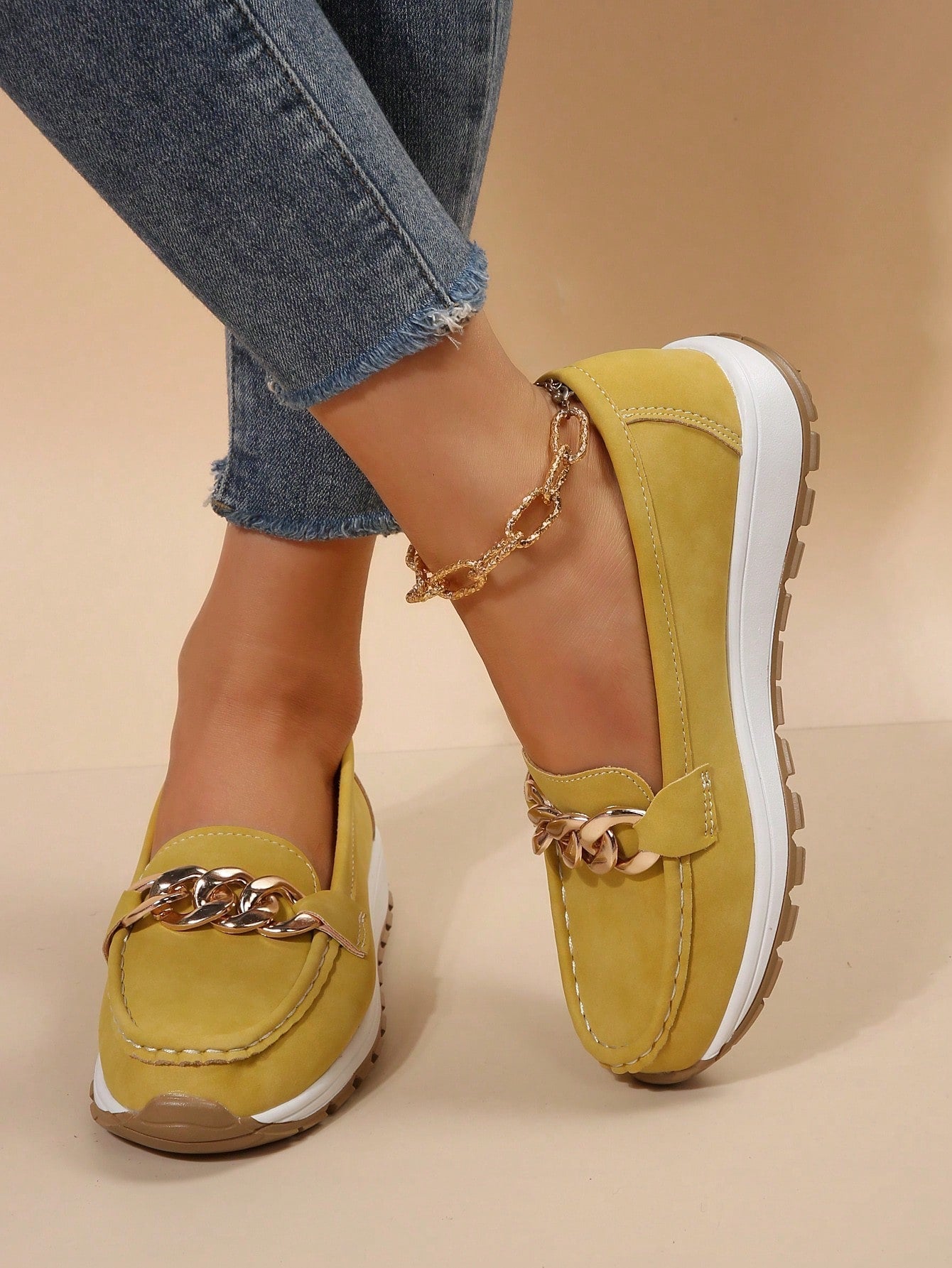 Marcella | Slip-On Loafers with Metal Detail