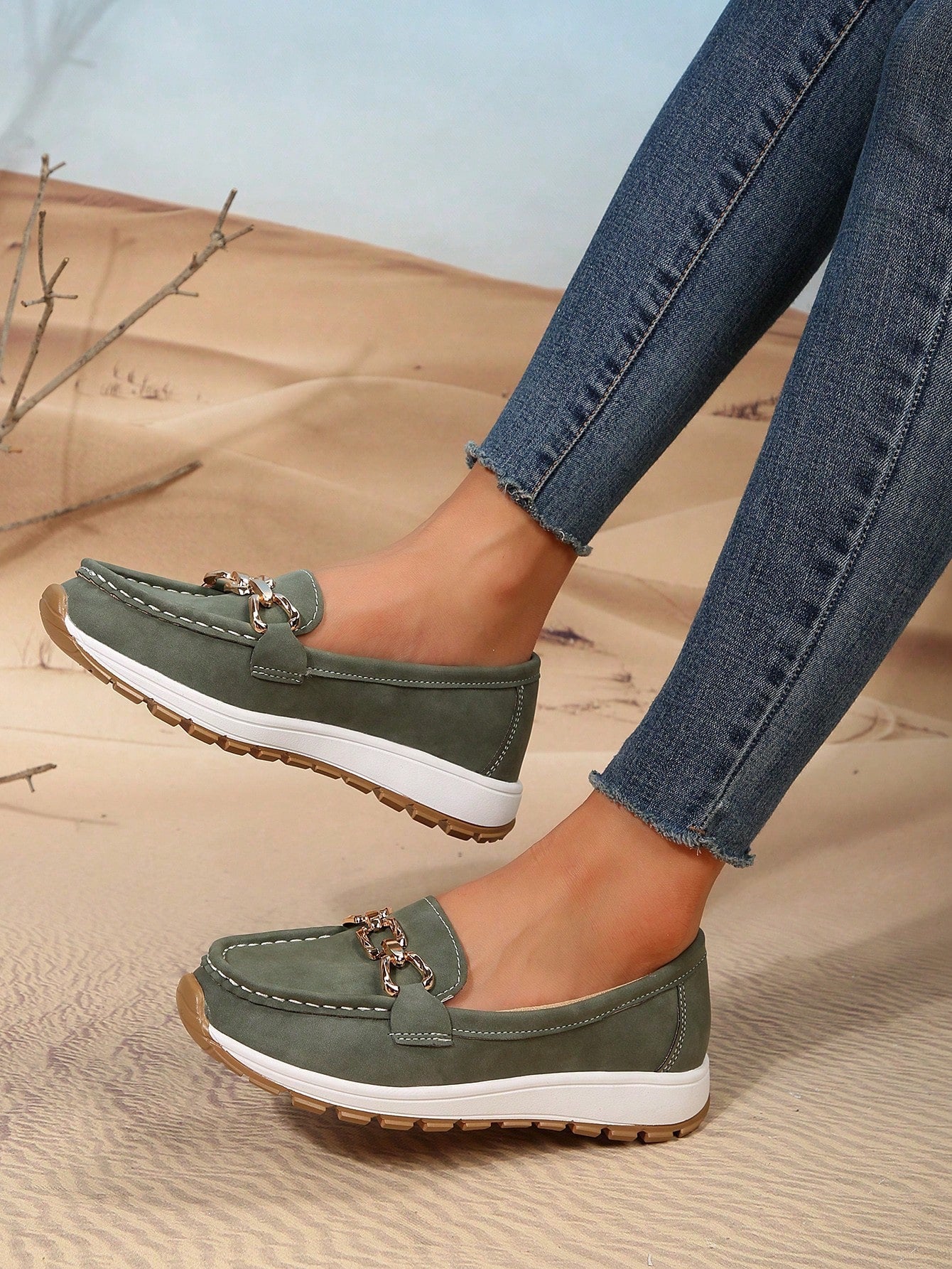 Marcella | Slip-On Loafers with Metal Detail
