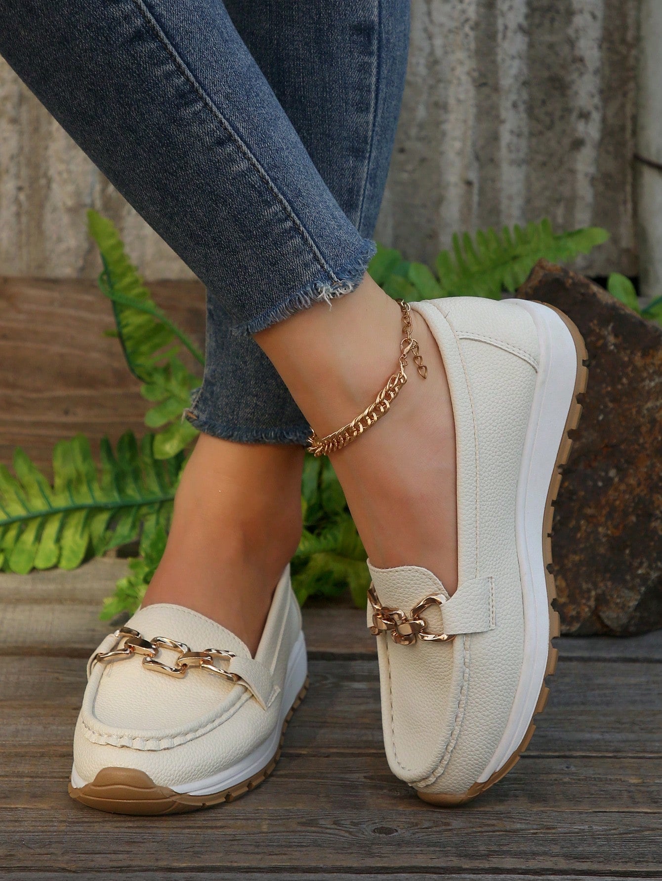 Marcella | Slip-On Loafers with Metal Detail