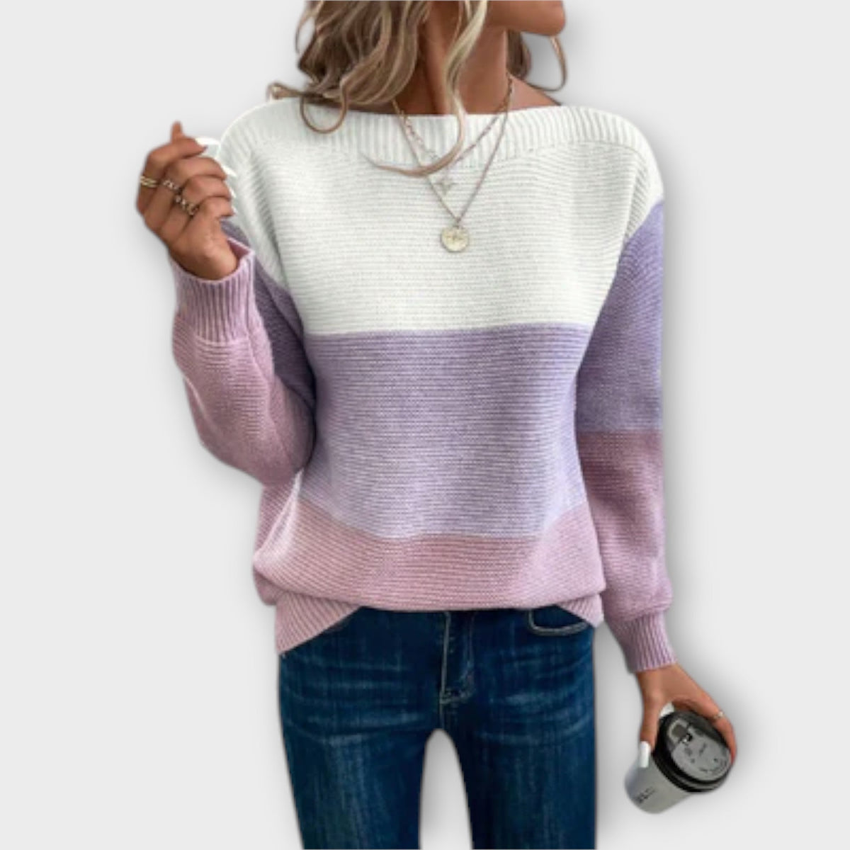 Océline | Women's Colour Block Knit Sweater