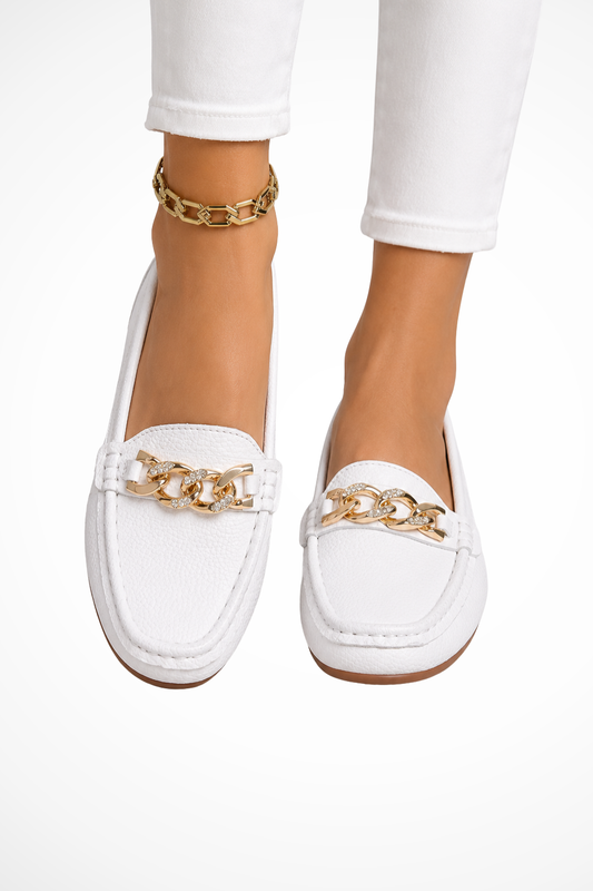 Aveline | Women's Chain Detail Slip-On Loafers