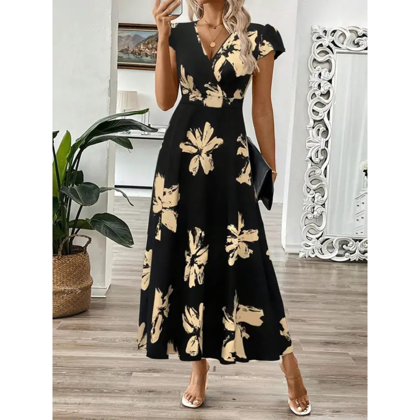 Amélie | Elegant Floral Maxi Dress