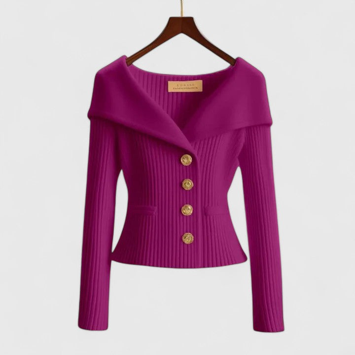 Évelyne | Knit Button Front Cardigan