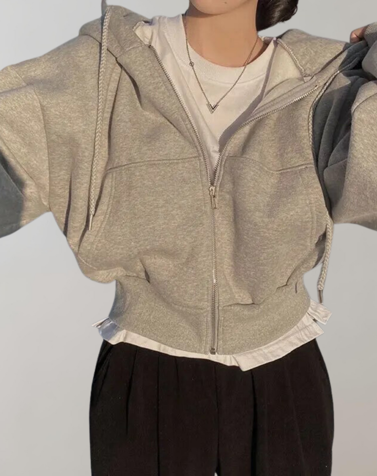 Women's Lightweight Relaxed Fit Zip-Up Hoodie