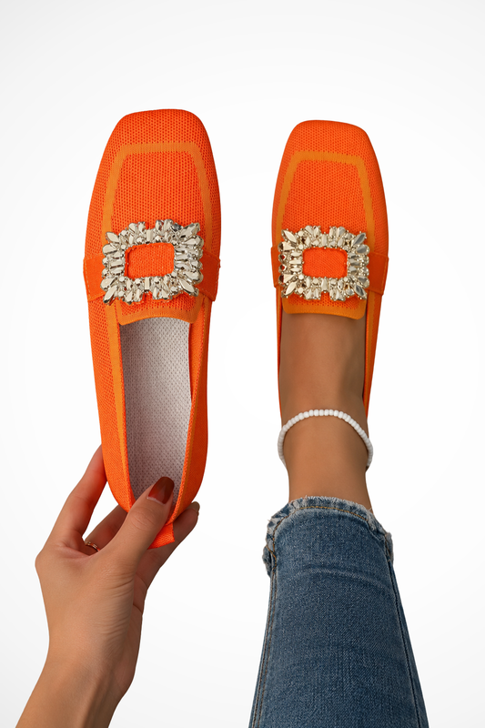 Évabelle | Women's Embellished Square Toe Loafers