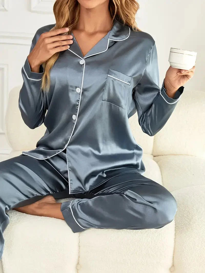 Elena | Satin-Look Pyjama Set