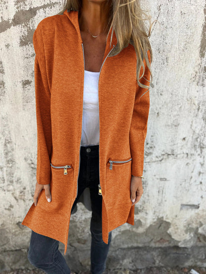 Lennox | Longline Hooded Zip Cardigan