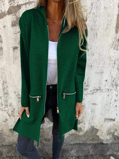 Lennox | Longline Hooded Zip Cardigan