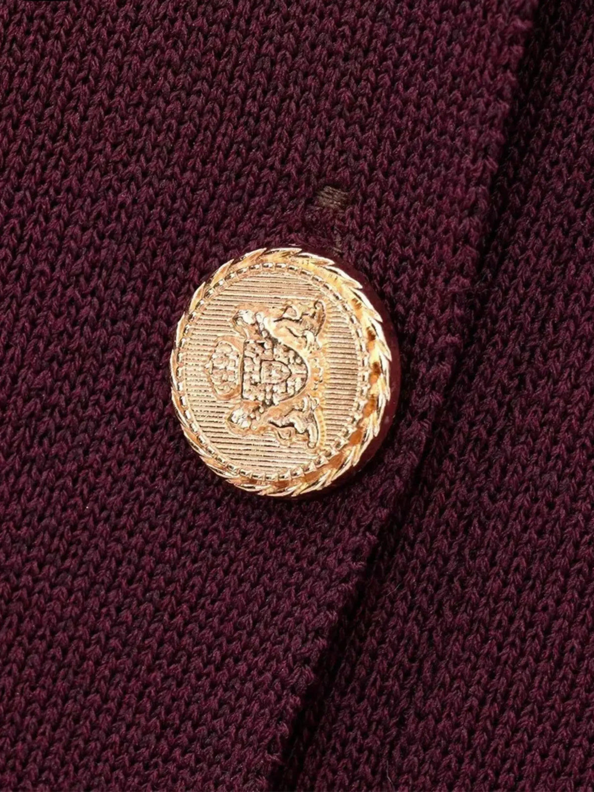 Women's Structured Knit Cardigan with Gold Buttons