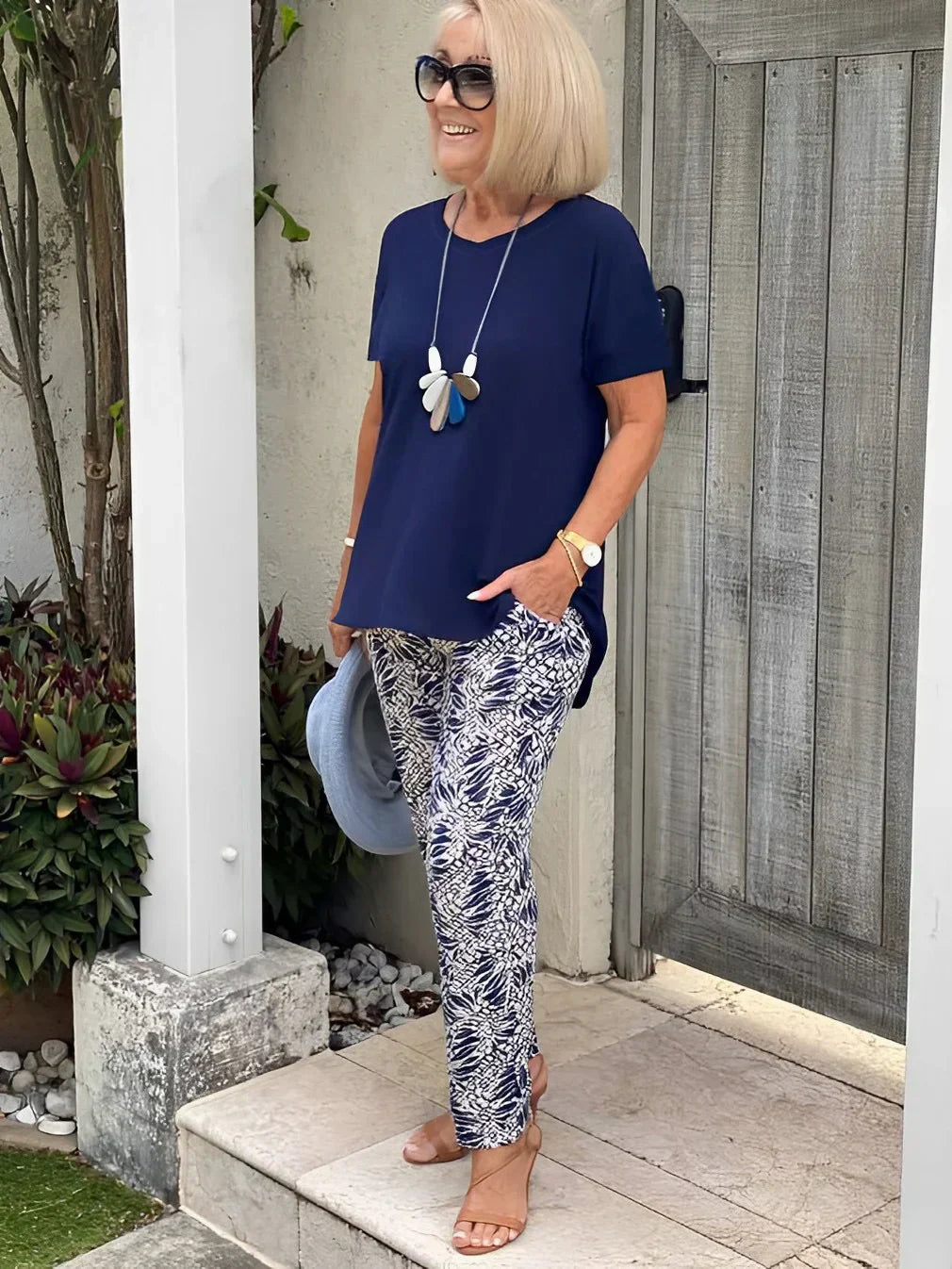 Sorelle | Women's Botanical Print Lounge Co-Ord Set