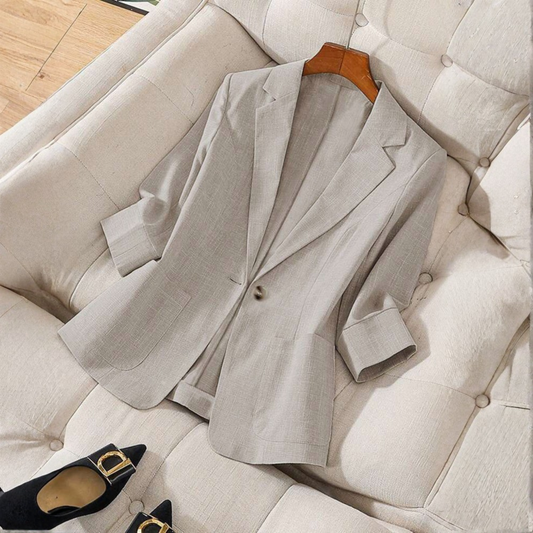Évelyne | Tailored Button Front Blazer Coat