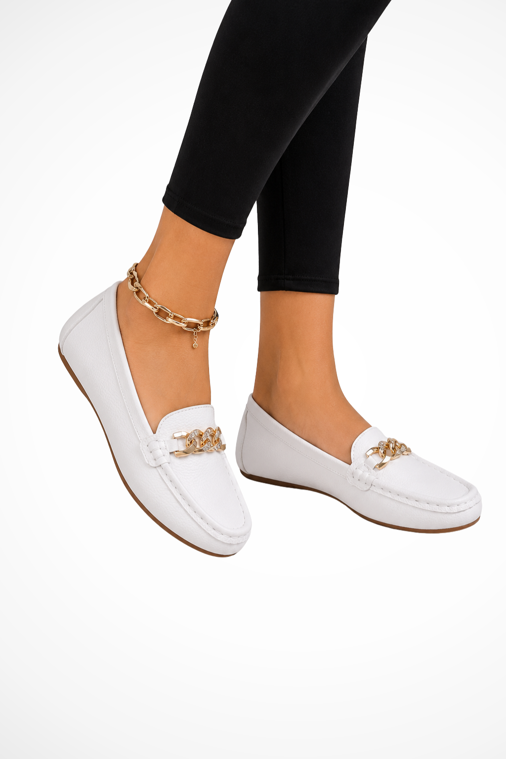 Aveline | Women's Chain Detail Slip-On Loafers