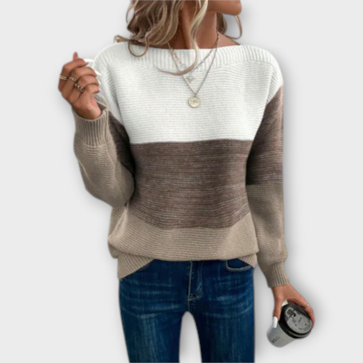 Océline | Women's Colour Block Knit Sweater