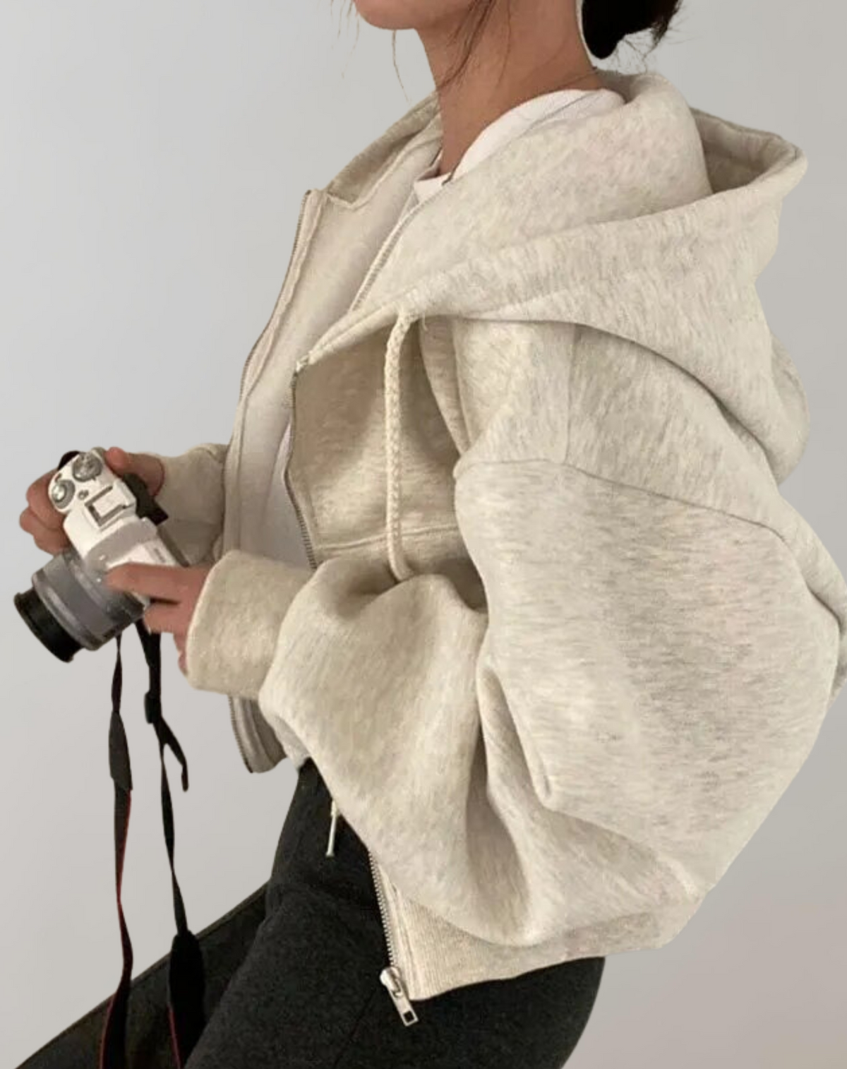 Women's Lightweight Relaxed Fit Zip-Up Hoodie