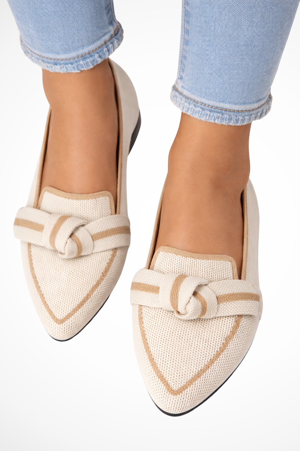 Élodiane | Women's Contrast Trim Knot Loafers