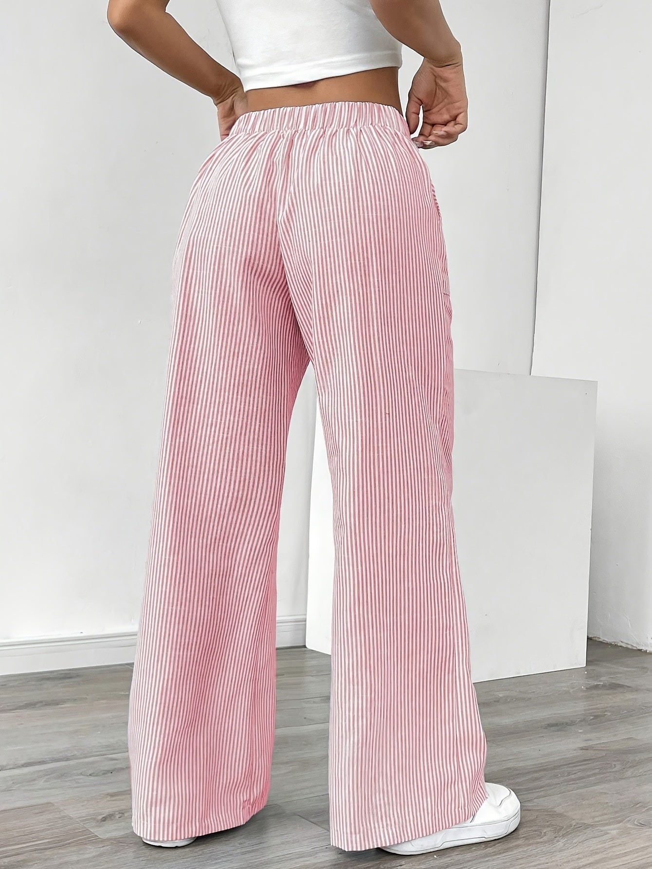 Lorévia | Women's Striped Wide Leg Trousers