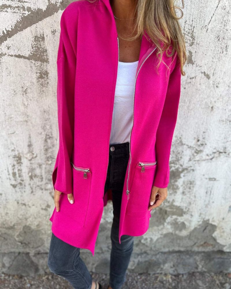 Lennox | Longline Hooded Zip Cardigan